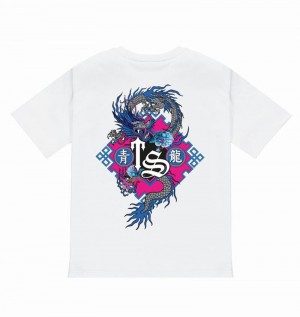 White Trapstar Ancient Legend Tee Men's T Shirts | FSWUGQ-621