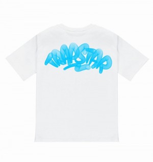 White Trapstar Colour Blitz Tee Men's T Shirts | HCNBWK-206