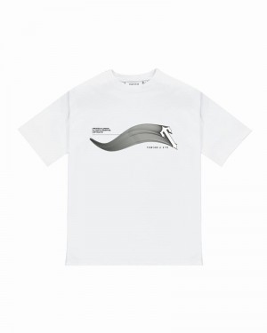 White Trapstar Drift Tee Men's T Shirts | KJVYTS-158