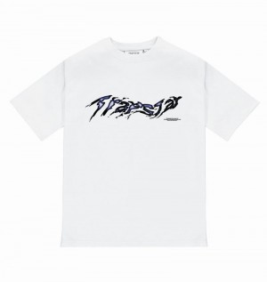 White Trapstar Fusion Tee Men's T Shirts | GSQKBF-572