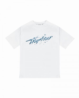 White Trapstar H2O Tee Men's T Shirts | GKOBUF-267