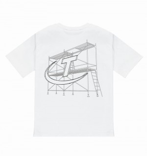 White Trapstar Hyperdrive DIY Tee Men's T Shirts | LQWGBT-586