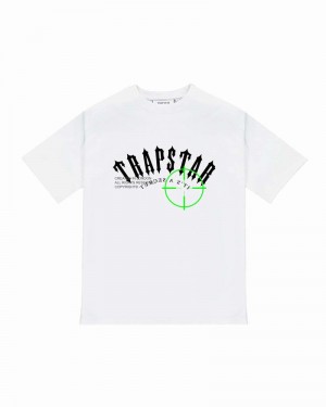 White Trapstar Irongate Prime Target Tee Men's T Shirts | WZXYEB-026