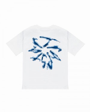 White Trapstar Liquid Chrome 2.0 Tee Men's T Shirts | CGUVJO-318