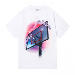 White Trapstar Never Miss Tee Men's T Shirts | MDIYCT-267