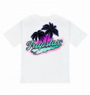 White Trapstar Paradise SS23 Edition Tee Men's T Shirts | WMECGP-012