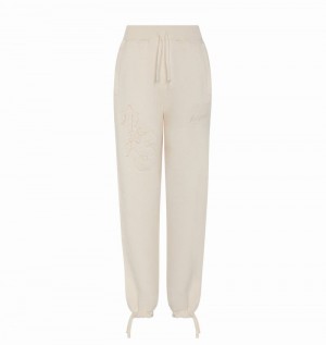 White Trapstar TS-Star Drawcord Hem Joggers Women's Tracksuits | ARVKNE-170