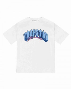 White Trapstar Trap City Tee Men's T Shirts | MESWAD-462