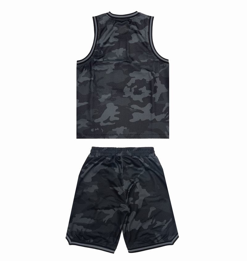 Black Camo Trapstar Shooters SS23 Basketball Vest Men's T Shirts | ACKUFM-421