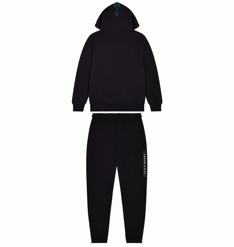 Black Silver Blue Trapstar Chenille Decoded 2.0 Hoodie Men's Tracksuits | KFJDEV-634