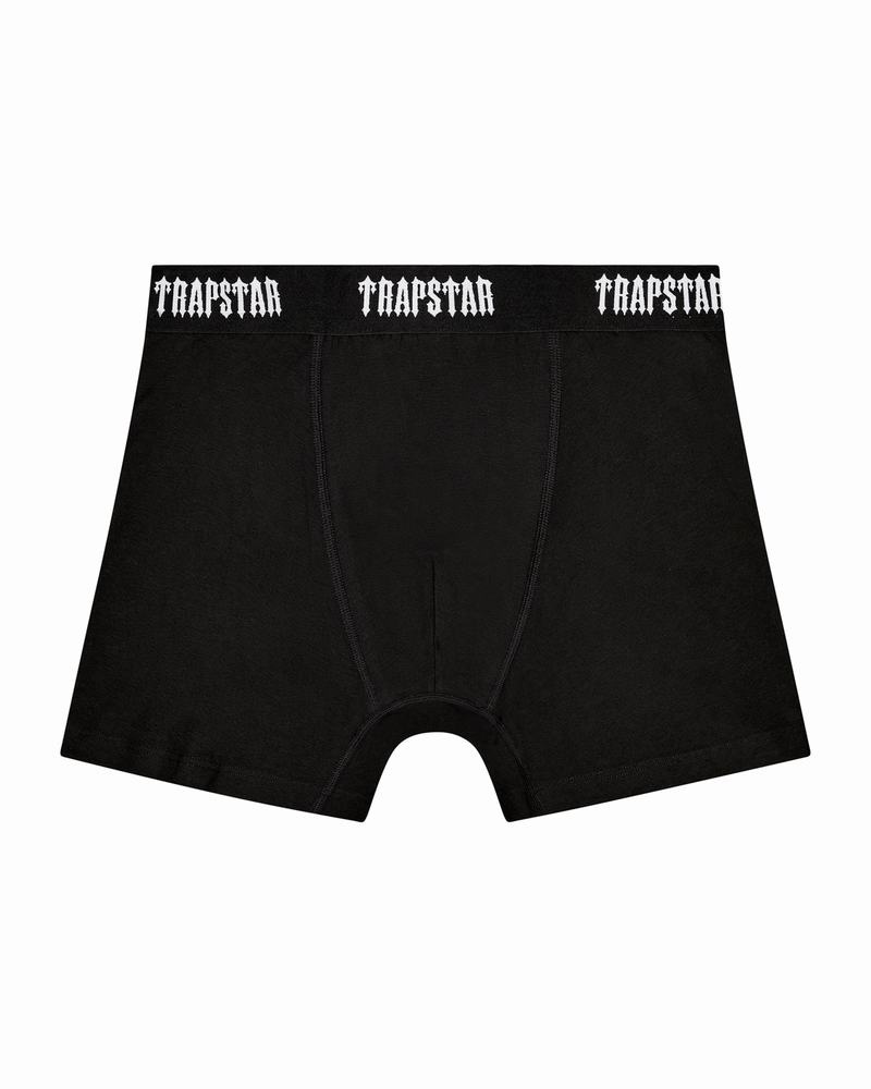 Black Trapstar 3 Pack Boxer Short Men's Underwear | IDXRLW-528