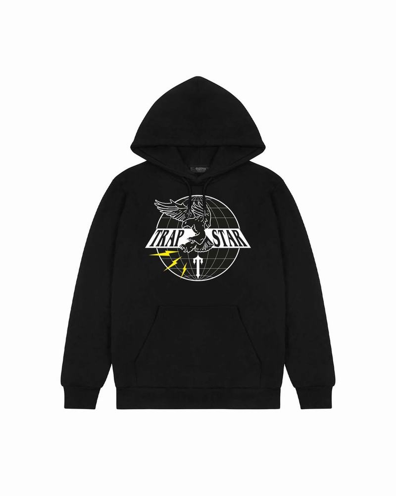 Black Trapstar Airforce Irongate T Men\'s Hoodie | AUYJPM-972