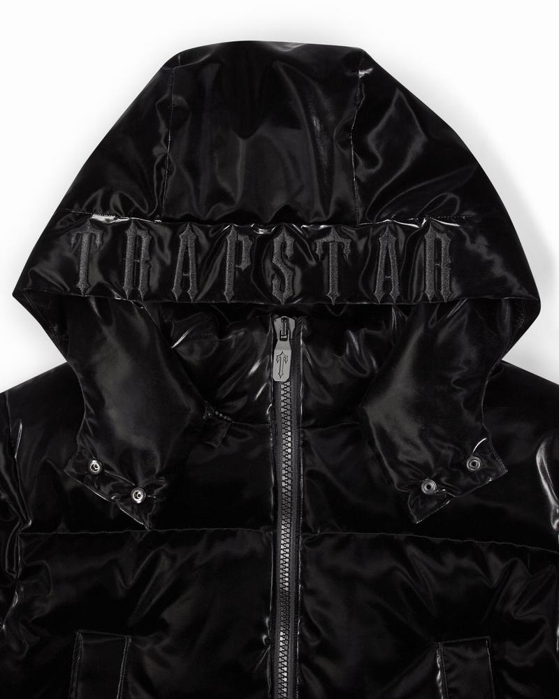 Black Trapstar Arch AW23 Hooded Puffer Women's Jackets | ISGOMZ-451