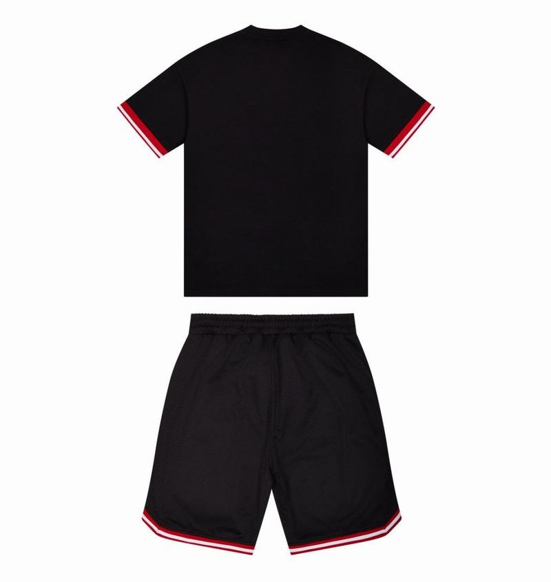 Black Trapstar Arch Mesh Shorts Men's Sets | MBKHUJ-890