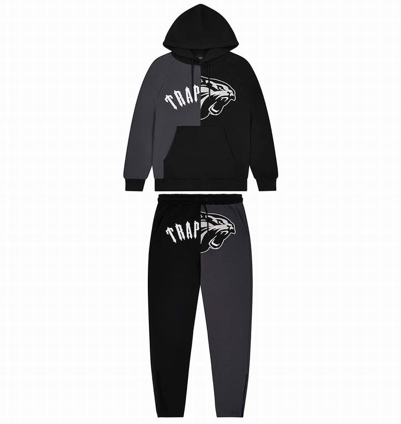 Black Trapstar Arch Shooters Hoodie Men\'s Tracksuits | KQPUNF-536