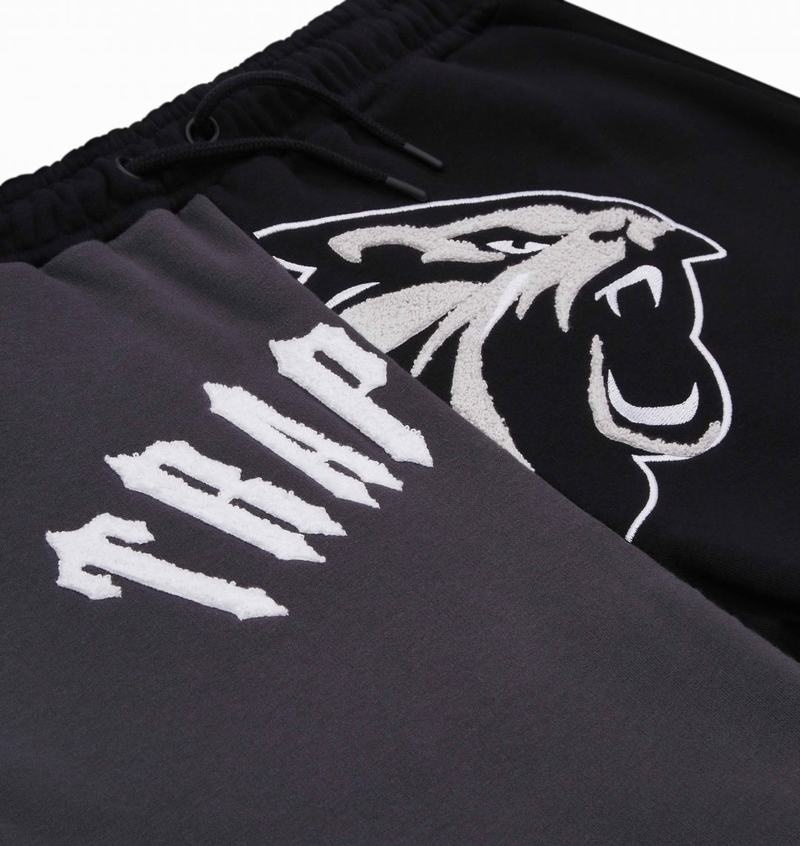 Black Trapstar Arch Shooters Shorts Men's Sets | JUVEYO-725