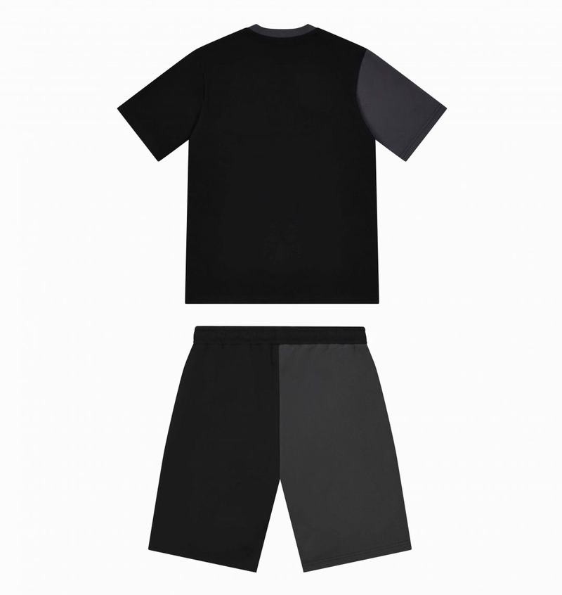 Black Trapstar Arch Shooters Shorts Men's Sets | JUVEYO-725