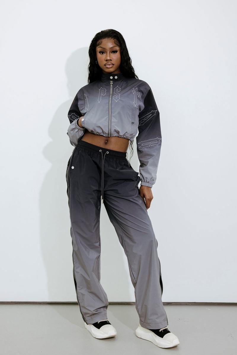 Black Trapstar Arch Windbreaker Women's Jackets | STLKWN-194