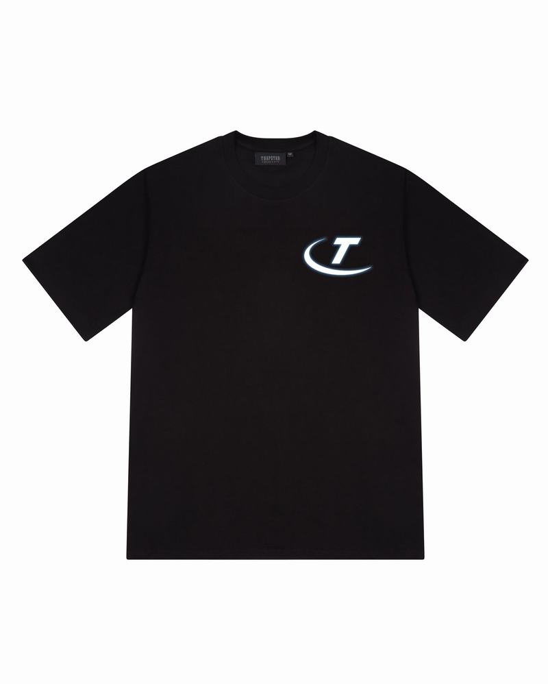 Black Trapstar Charge It Tee Men's T Shirts | TNZDHM-309