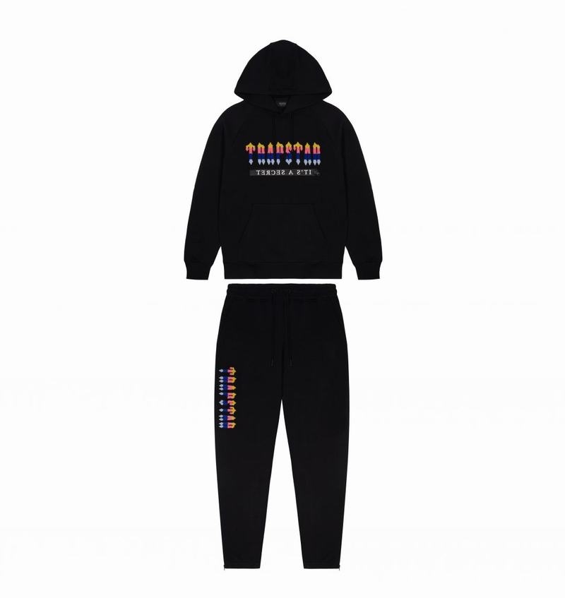 Black Trapstar Chenille Decoded 2.0 Hooded Men\'s Tracksuits | JUZVSD-934