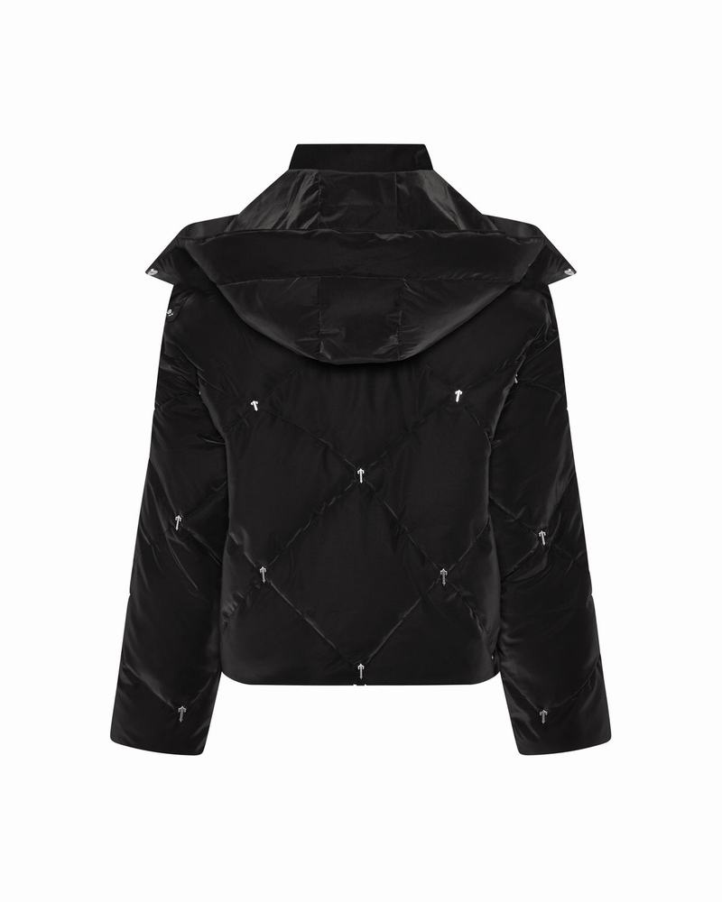 Black Trapstar Chesterfield Irongate T Puffer Women's Jackets | QWYEXT-347