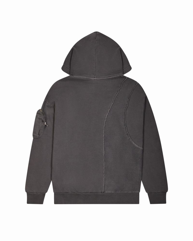 Black Trapstar Construct Hyperdrive Men's Hoodie | IQOXYT-783