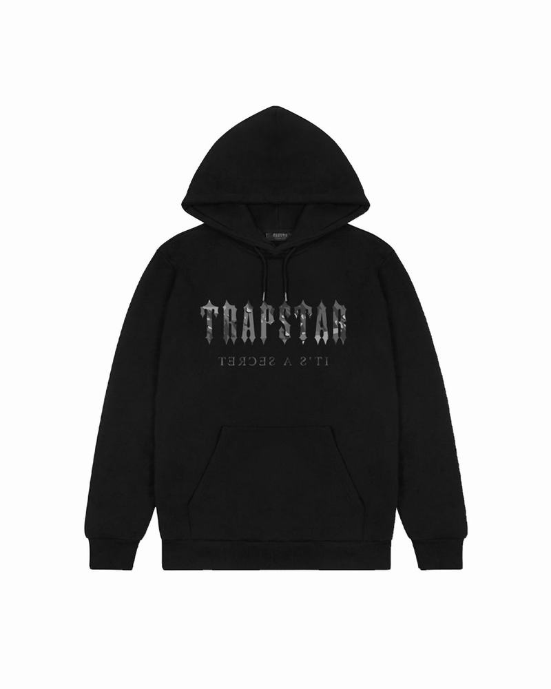 Black Trapstar Decoded Camo Men\'s Hoodie | TYDFZU-376