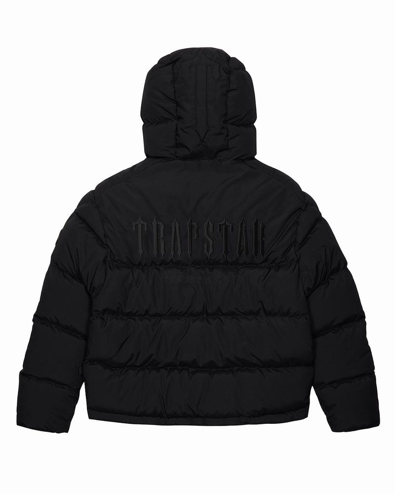 Black Trapstar Decoded Hooded Puffer 2.0 Men\'s Jackets | JZUNAO-234