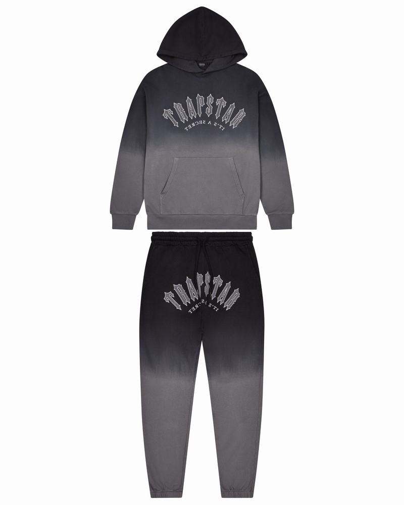 Black Trapstar Gradient Arch Men\'s Tracksuits | DXBWUP-762