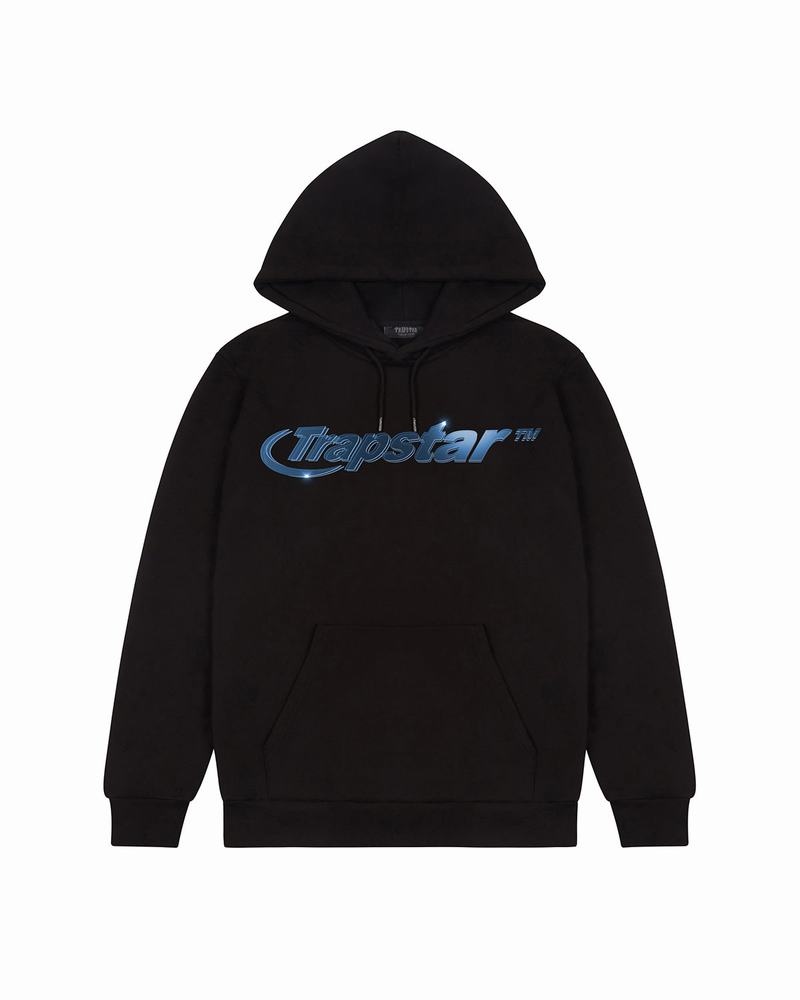 Black Trapstar Hyperdrive High Density Men's Hoodie | YBEXMR-785