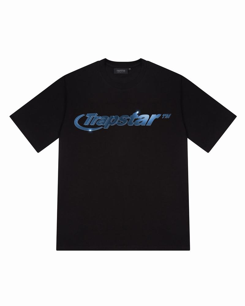 Black Trapstar Hyperdrive High Density Tee Men's T Shirts | TINOEP-769