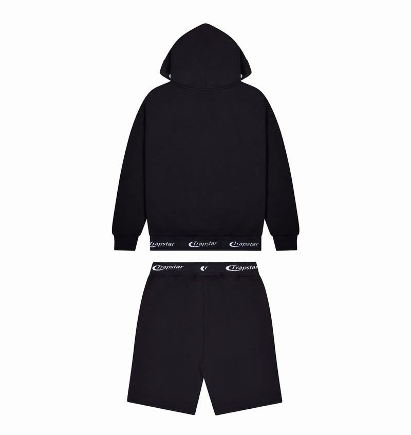 Black Trapstar Hyperdrive Rib Hoodie Men's Tracksuits | QEXKMV-871