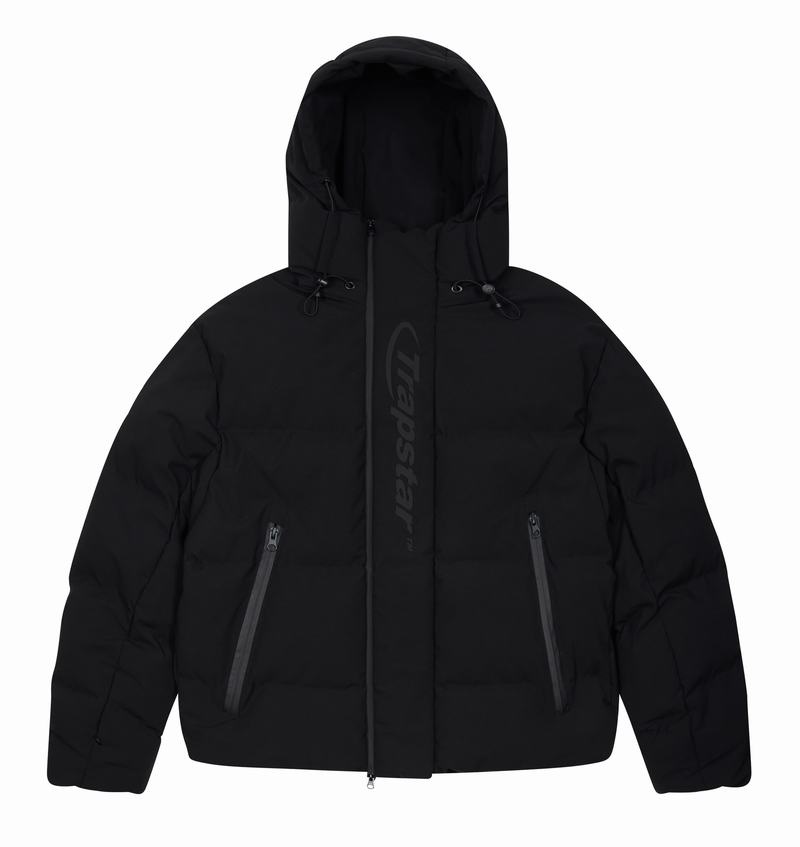 Black Trapstar Hyperdrive Technical Puffer Men's Jackets | UJAGKN-362