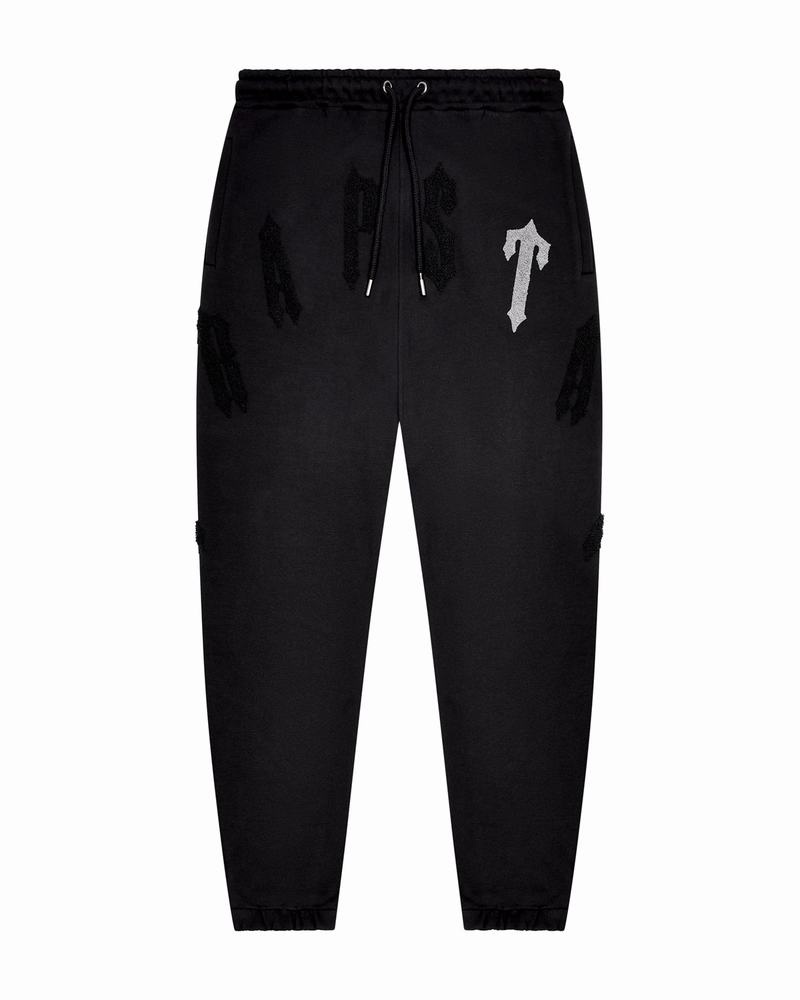 Black Trapstar Irongate Arch Chenille 2.0 Men's Tracksuits | PQKWTN-582