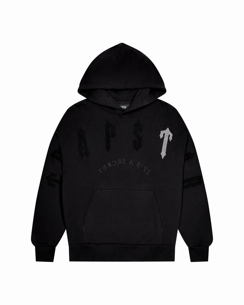 Black Trapstar Irongate Arch Chenille 2.0 Men's Tracksuits | PQKWTN-582