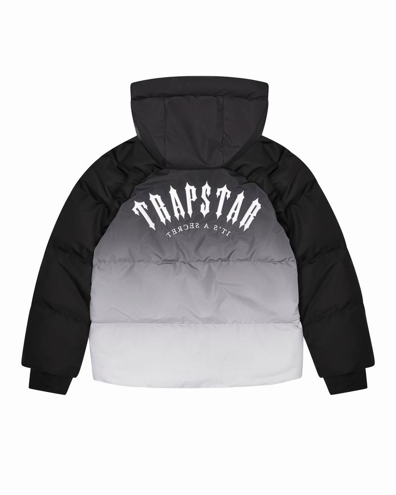 Black Trapstar Irongate Arch Puffer AW23 Men's Jackets | XFJSTV-281