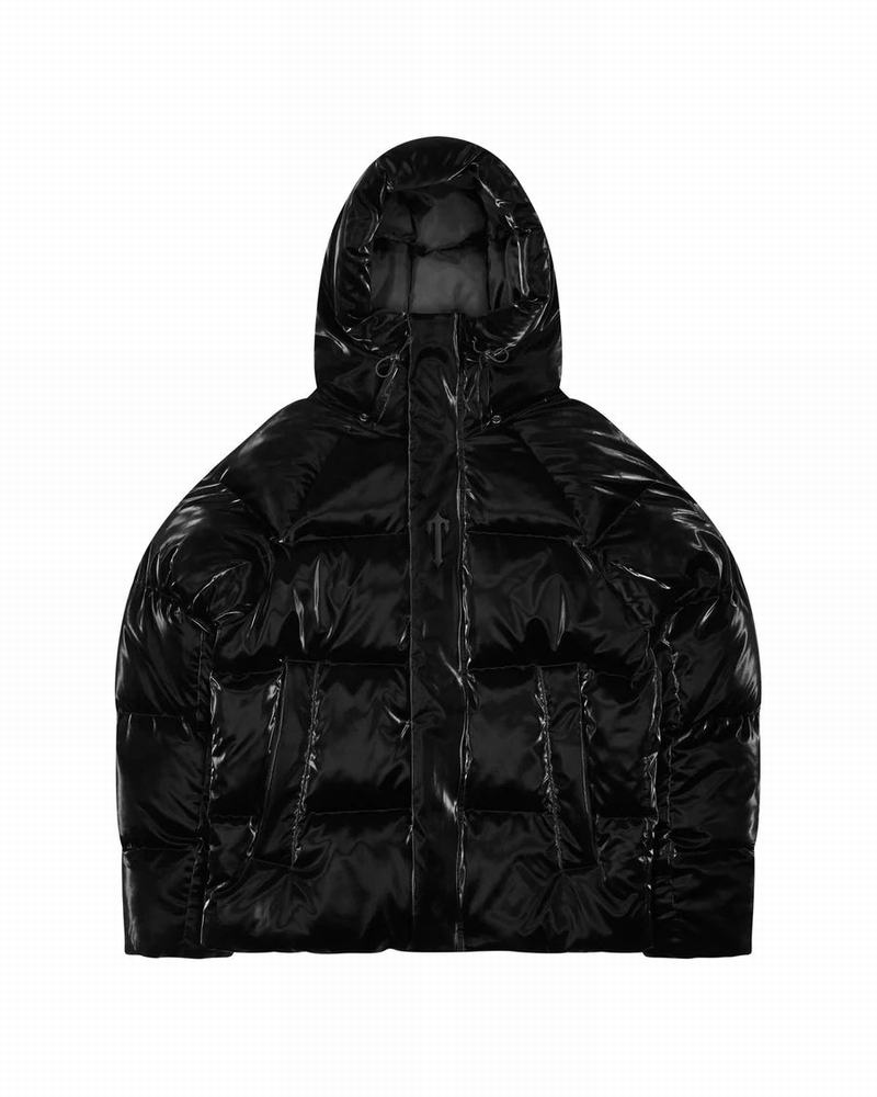 Black Trapstar Irongate Arch Puffer AW23 Men's Jackets | QXEHUZ-104