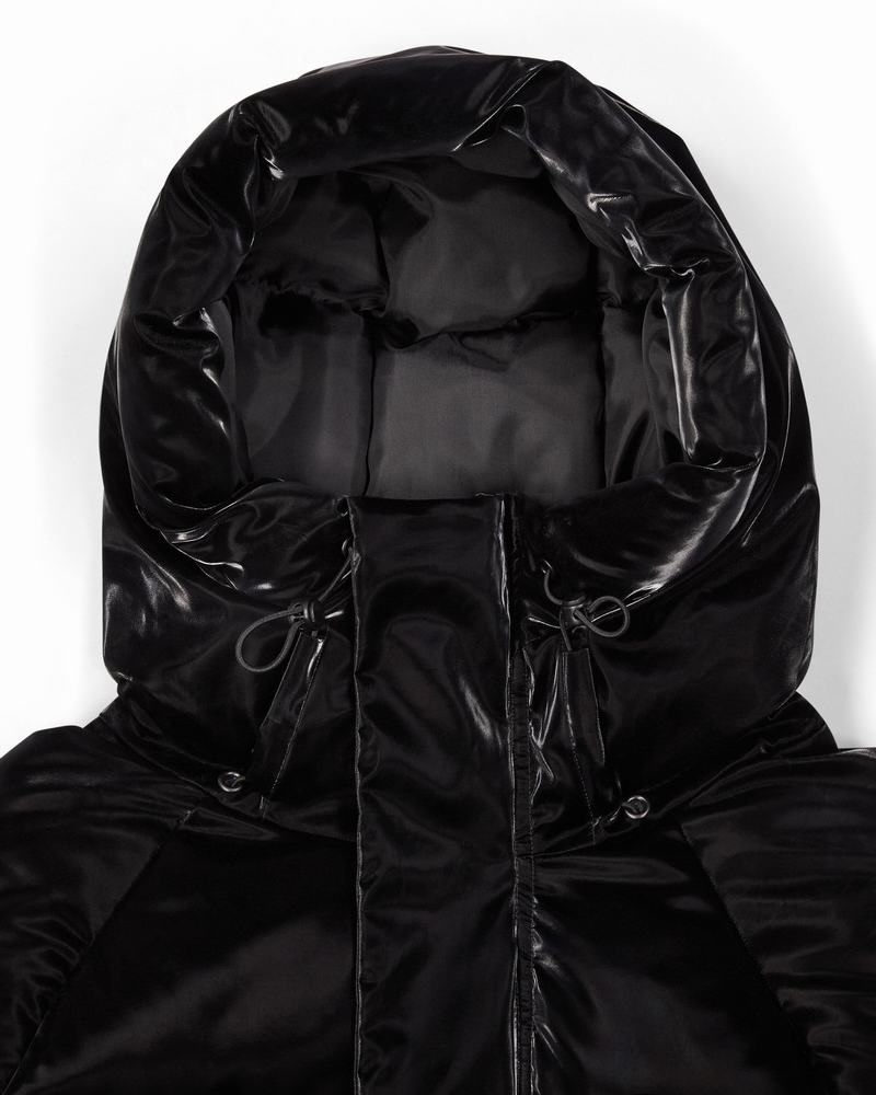 Black Trapstar Irongate Arch Puffer AW23 Men's Jackets | QXEHUZ-104