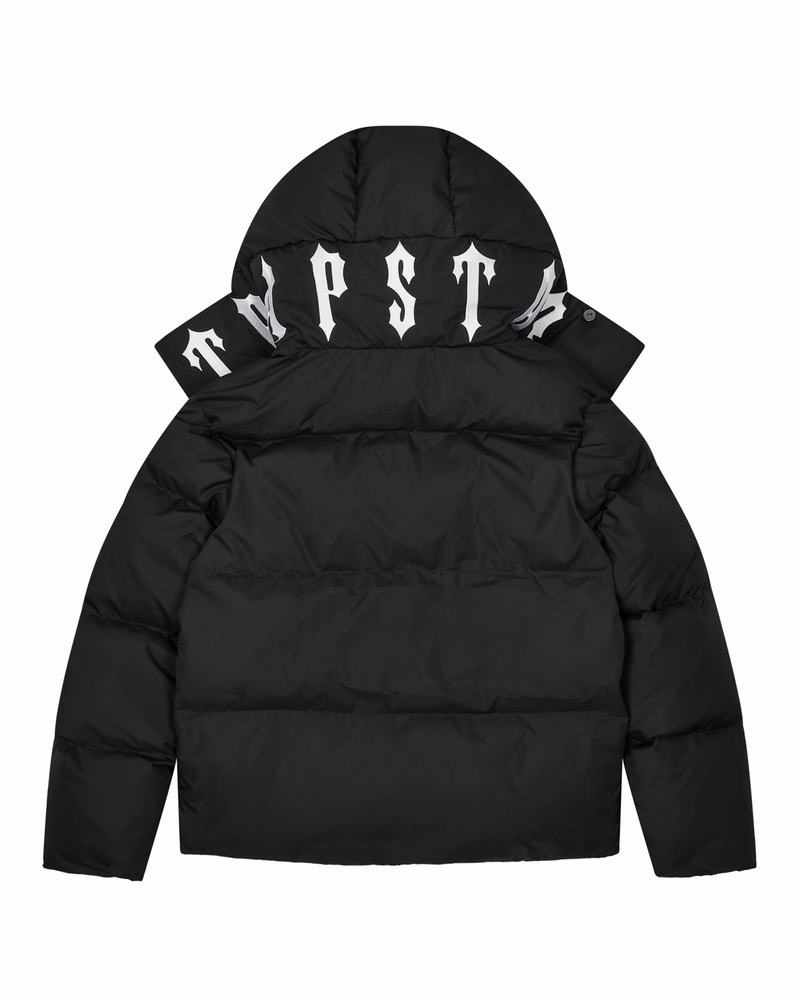 Black Trapstar Irongate Collar Puffer Men's Jackets | QBLRED-931