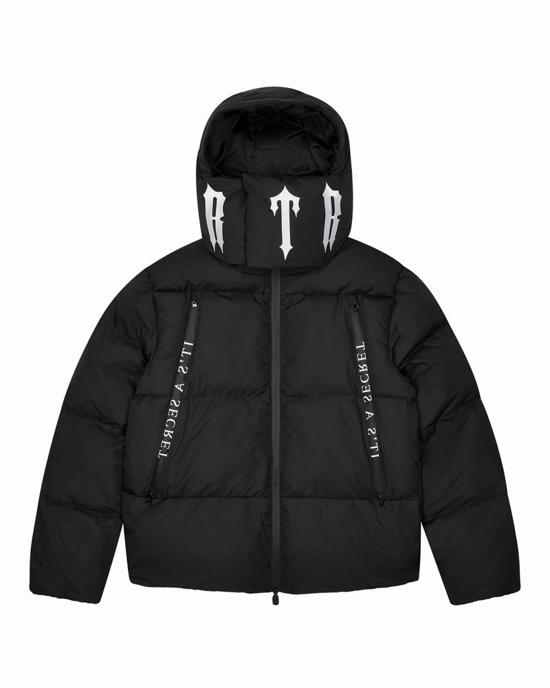 Black Trapstar Irongate Collar Puffer Men\'s Jackets | QBLRED-931