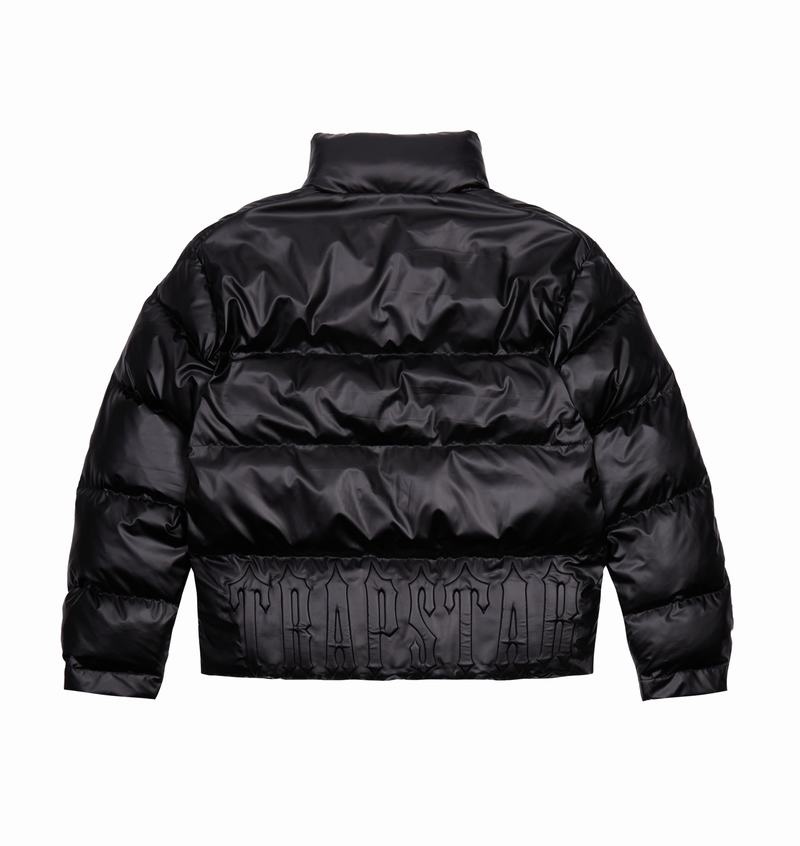 Black Trapstar Irongate Embossed Puffer Men's Jackets | ZMHAYU-145