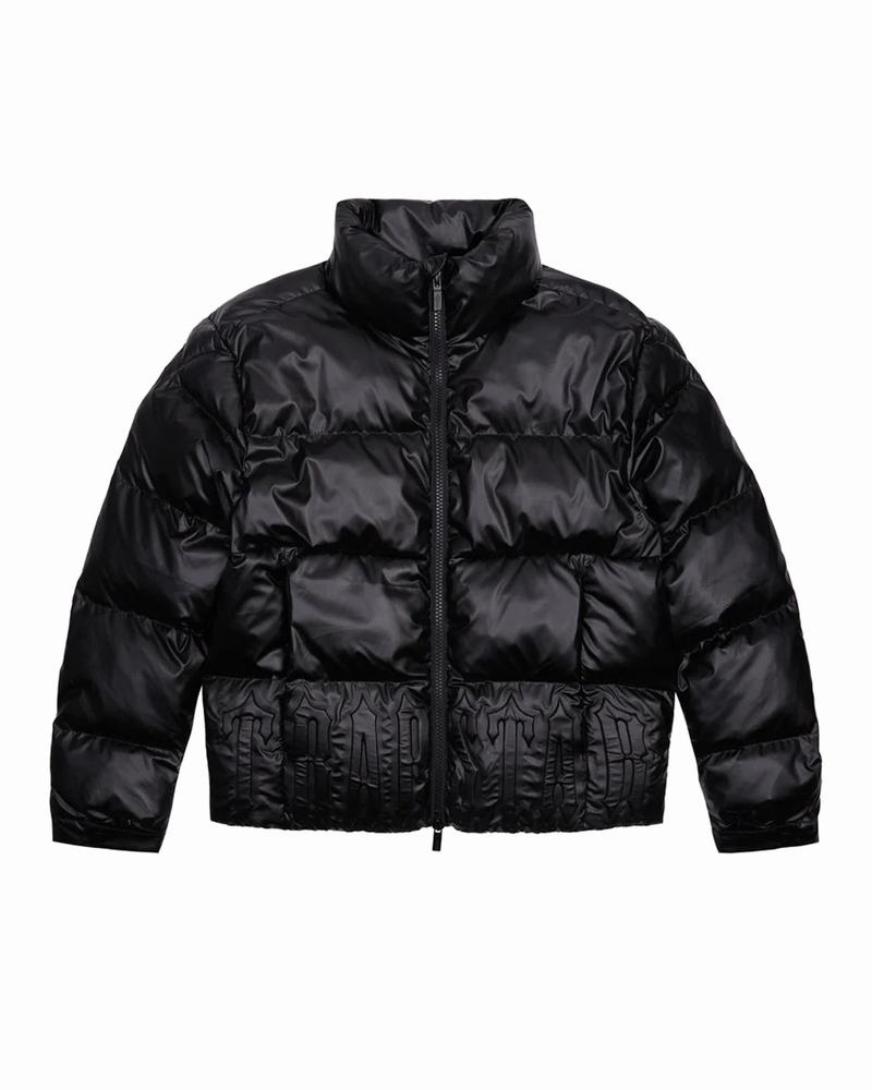 Black Trapstar Irongate Embossed Puffer Men\'s Jackets | ZMHAYU-145