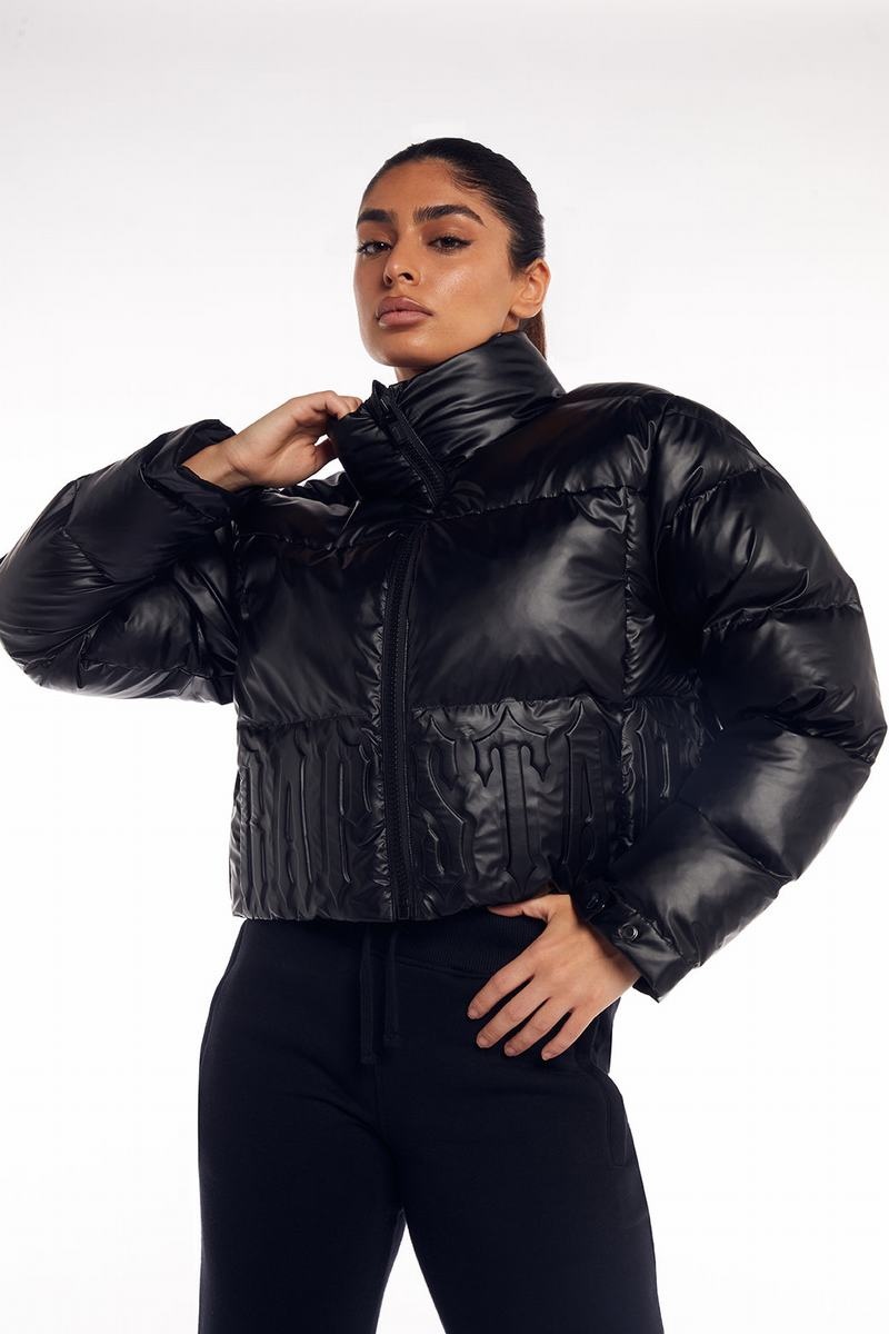 Black Trapstar Irongate Embossed Puffer Women's Jackets | FARBLU-392