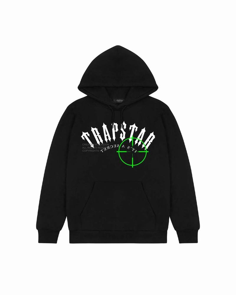 Black Trapstar Irongate Prime Target Men\'s Hoodie | RAEDPS-291