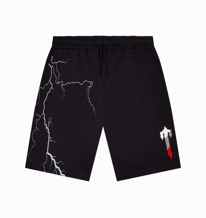 Black Trapstar Irongate T Lightning Shorts Men's Sets | KPBWVO-015