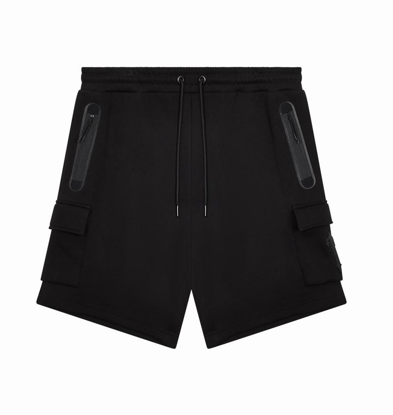 Black Trapstar Irongate T Tech Zip Shorts Men\'s Sets | QPLRWX-109