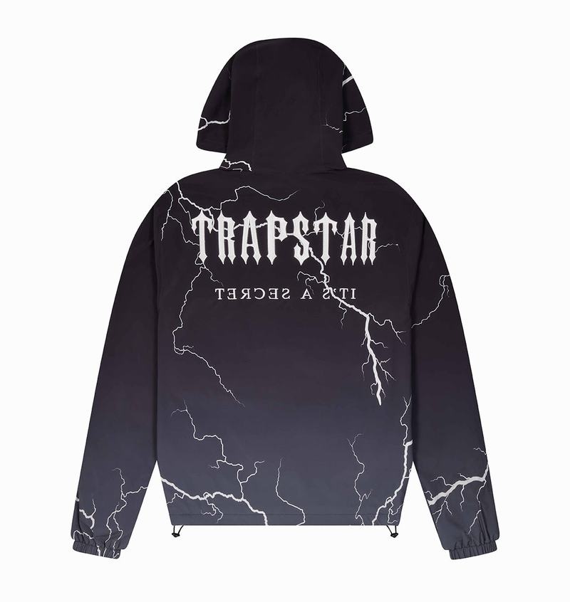 Black Trapstar Irongate T Windbreaker Men\'s Jackets | PXRBOT-612