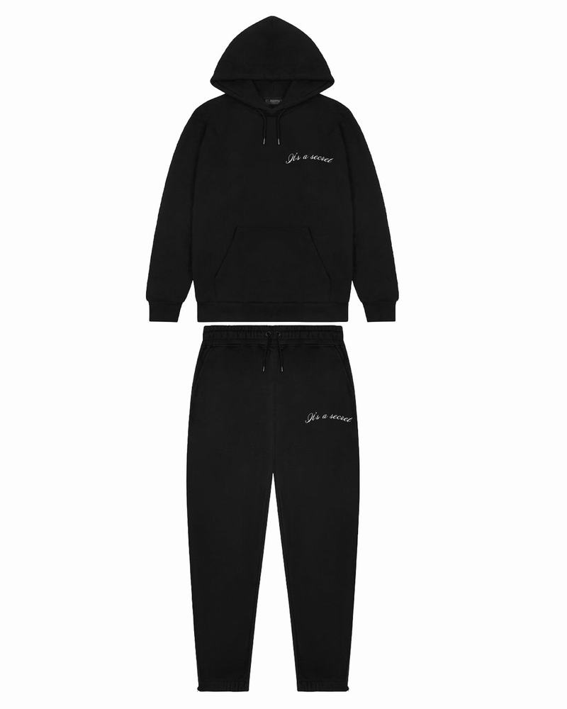 Black Trapstar It\'s A Secret Hooded Men\'s Tracksuits | GPNERI-268