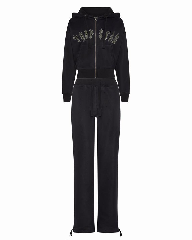 Black Trapstar Mesh Irongate Arch Hoodie Women's Tracksuits | WEGSHF-510