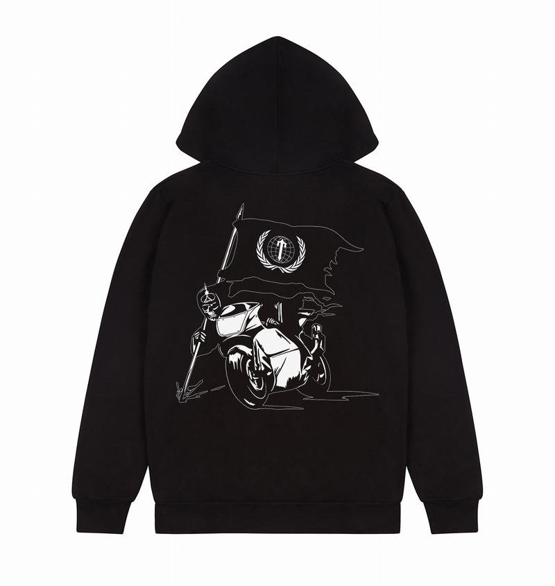 Black Trapstar Outlaw Men\'s Hoodie | UCYZPL-571